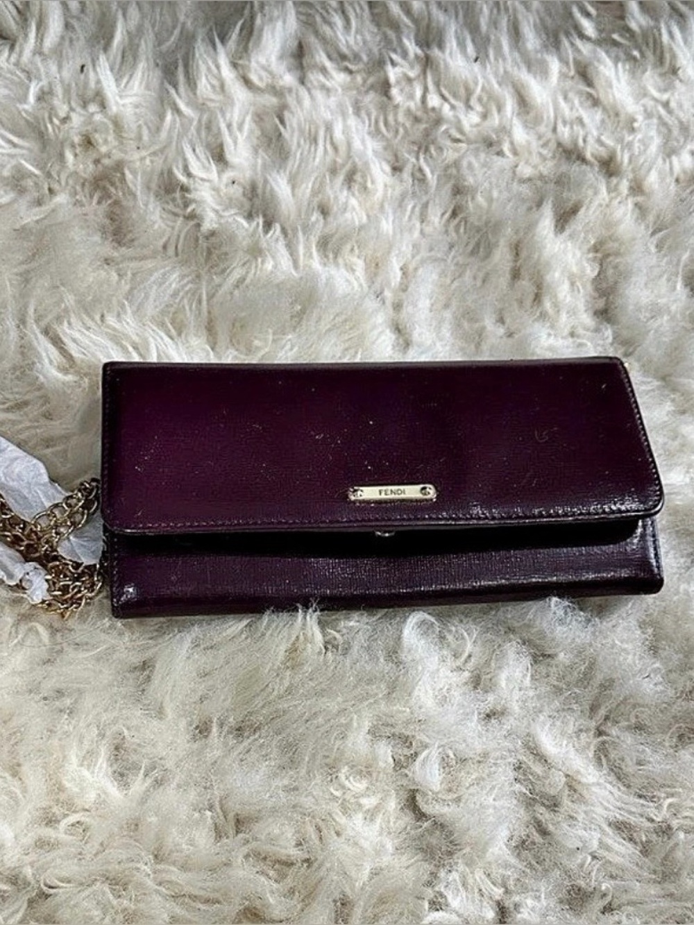 Fendi Wallet on Chain in Purple